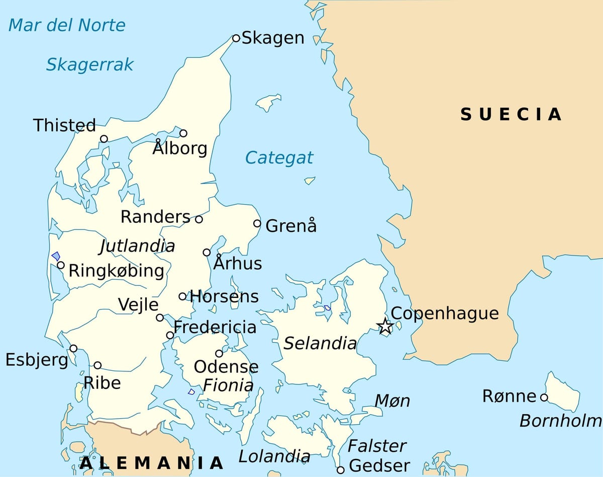 แผนที่ของ fredericia เดนมาร์ก