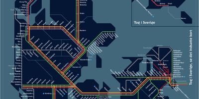 แผนที่ของรถไฟเดนมาร์กโคเปนเฮเกน