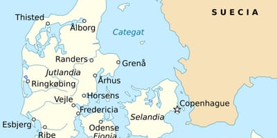 แผนที่ของ fredericia เดนมาร์ก